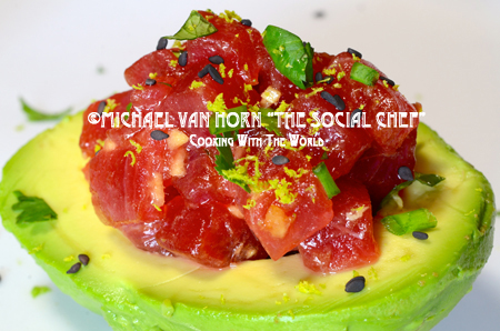 Ahi Tuna Poke in Avocado