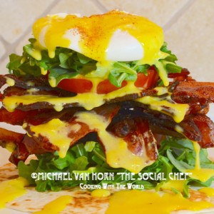 Bacon Boy Eggs Benedict with Circle B Ranch Hickory Smoked Bacon
